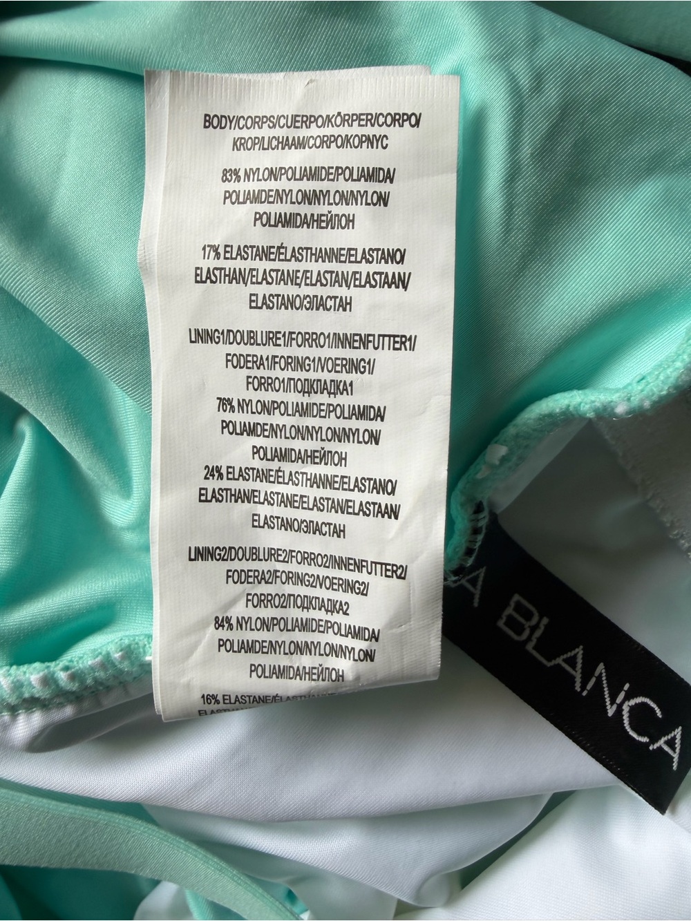 La Blanca Tankini Top Island Goddess Ruched One Shoulder Blue Tummy Control 4 - Picture 6 of 9